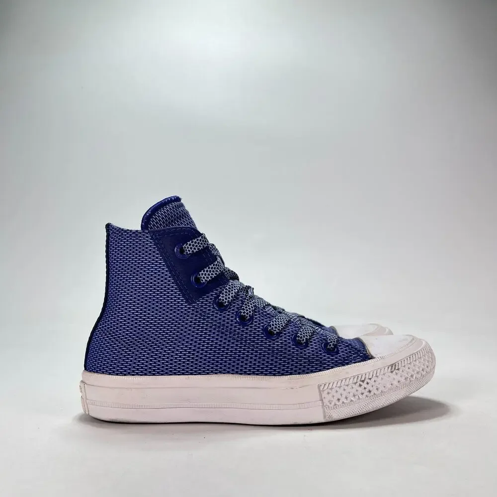 Converse Chuck Taylor All Star II Blue Basket Weave 155535C Youth Sz 3 Women's 5